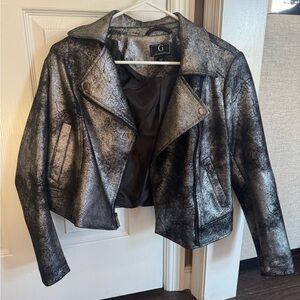 Shimmery Black Motto Jacket